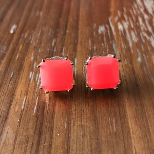 Kate Spade Pink and Gold Square Studs